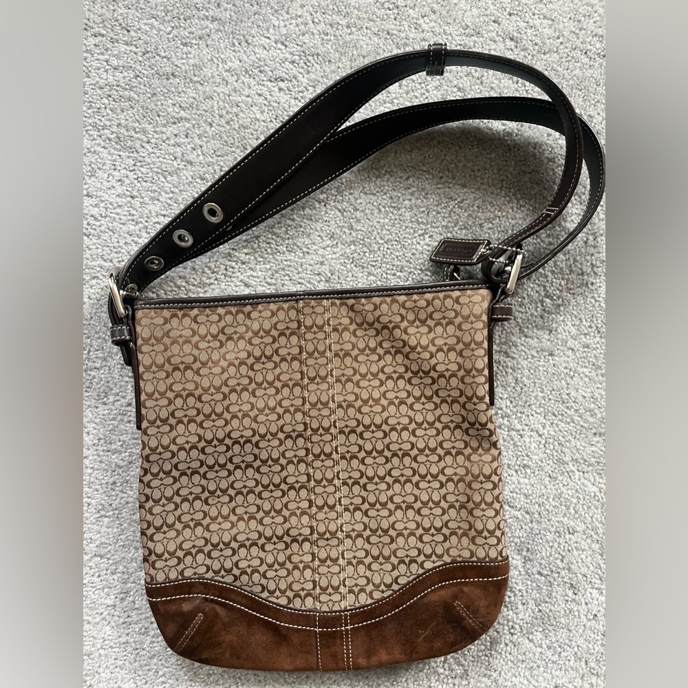 Coach Tan and Black Interior Bag